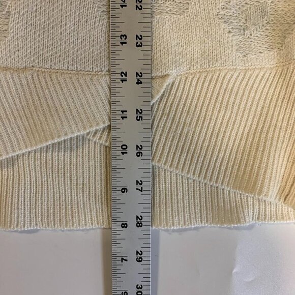 3.1 Phillip Lim Women's Ivory Floral Wool Cashmere Blend Contrast Sweater Size M - Picture 13 of 13